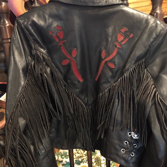 Awesome Vintage Leather, Fringed Jacket. - Picture 3 of 4